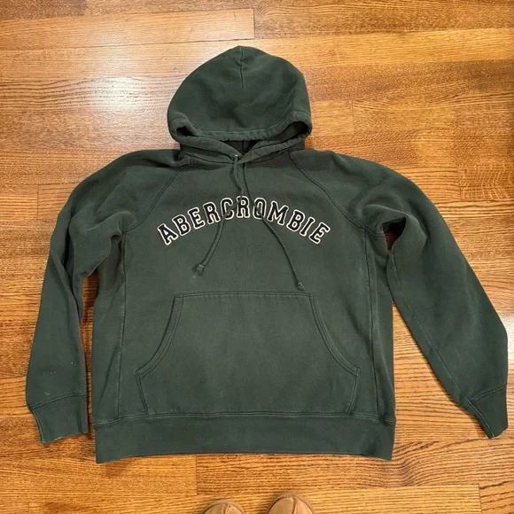 Abercrombie & Fitch Green Hoodie, Y2K Sweatshirt - Picture 1 of 7
